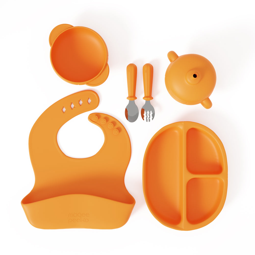 6-Piece Pumpkin Patch Feeding Set - Whimsical Dining for Little Ones